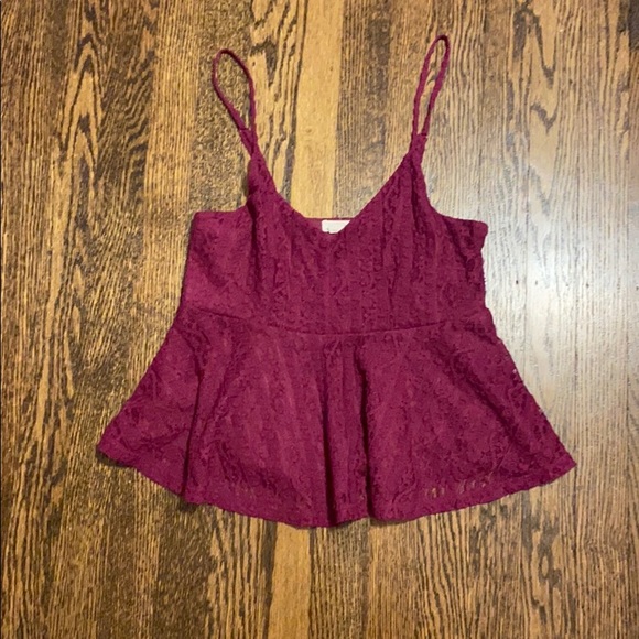 3/$15 Garage Lace Peplum Tank Top - Picture 3 of 8